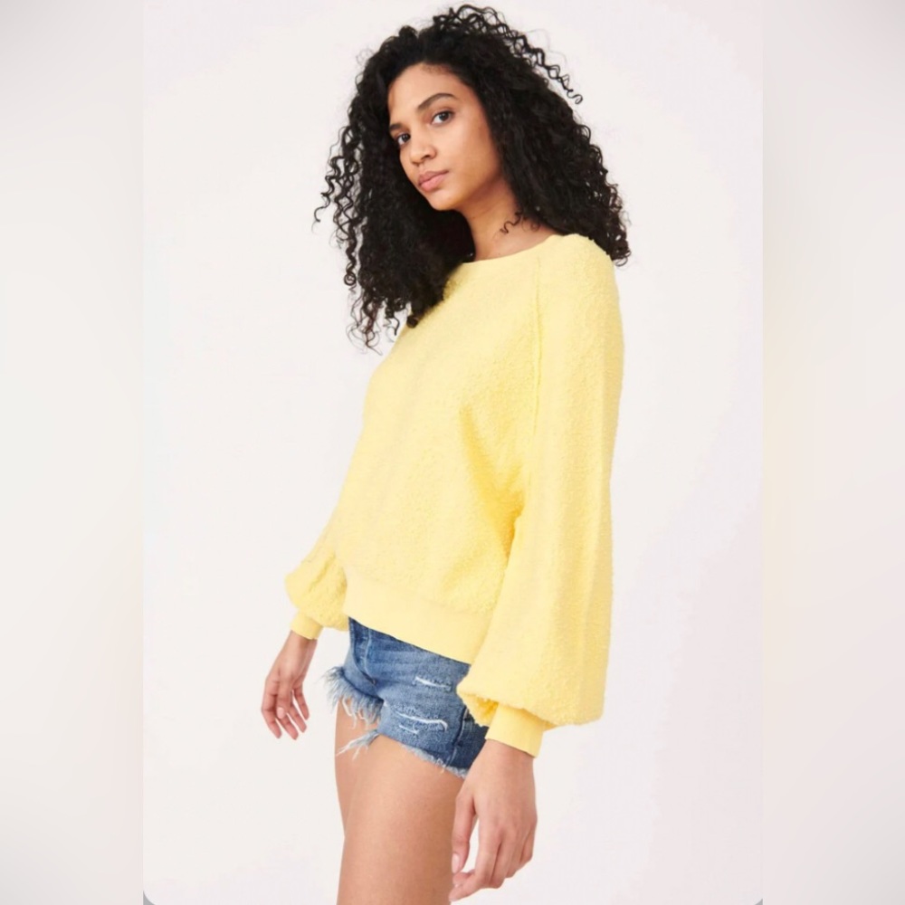 FREE PEOPLE FOUND MY FRIEND PULLOVER SWEATER SUNSHINE Yellow Size XS NEW $78
